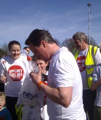 David Cameron After His Sport Relief Mile