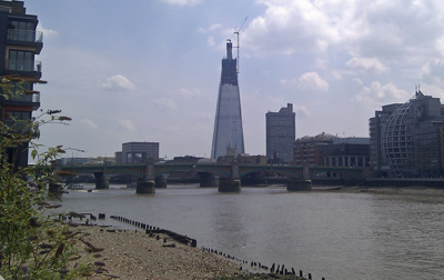 Shard from the North Bank of the Thames 5th July 2011
