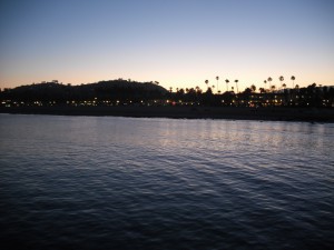 Santa Barbara from Stearn's Wharf at Nightfall