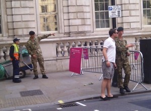 London 2012 Soldiers on Whitehall