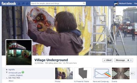 My Street Art Photos on Village Underground's Facebook Cover