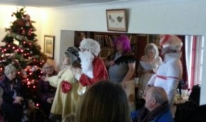 Owlswick Morris with their female Father Christmas and cross-dressing St. George