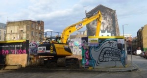 Diggers Arrive in Sclater Street September 2015